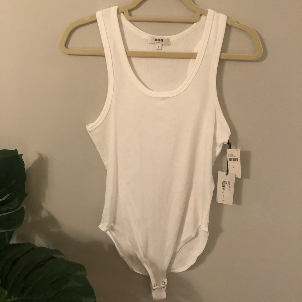 White ribbed bodysuit